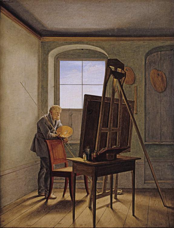 Georg Friedrich Kersting Friedrich in his Studio (mk10) oil painting picture